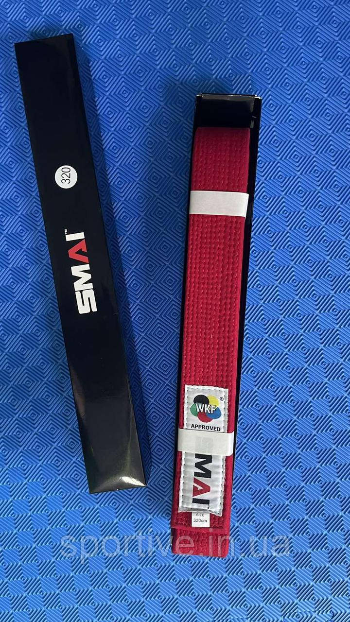 Пояс для кімоно Smai Premium Version WKF | Червоний | SMAI SM B005RWKF