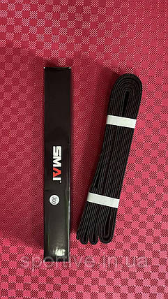 Пояс для кімоно Smai Premium Version WKF | Чорний | SMAI SM B005BWKF, фото 2