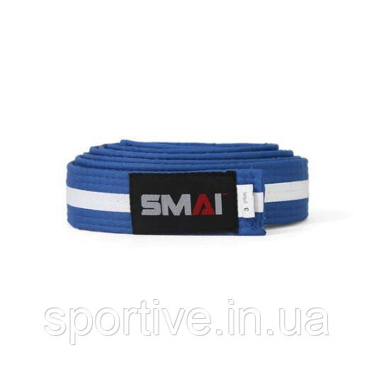 Пояс для кімоно SMAI з білою смугою посередині | синій | SMAI SM B001YW