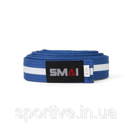 Пояс для кімоно SMAI з білою смугою посередині | синій | SMAI SM B001YW, фото 1