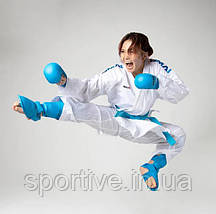 КІМОНО ДЛЯ КАРАТИ INAZUMA GI СИНЕЙ ВИШИВИЙ НА ПЛЕЧАХ | БІЛЕ | SMAI U-INAZ, фото 2