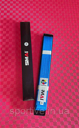 Пояс для кімоно Smai Premium Version WKF | Блакитний | SMAI SM B005UWKF, фото 1