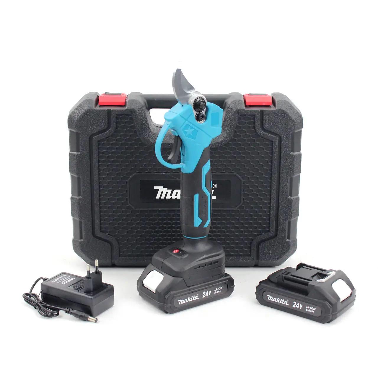 Акумуляторний секатор Makita DUP 365Z 24V 5 AH, електросекатор Макіта для саду