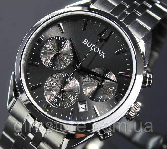 Bulova Sutton 96B372 неперевершена точність — частота коливань 262 кГц, сапфір, хронограф, календар, фото 1