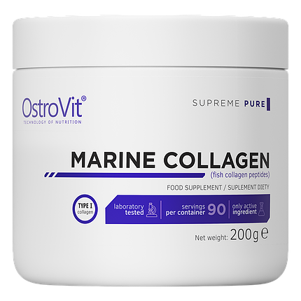 Колаген OstroVit Marine Collagen 200 g Natural, фото 1