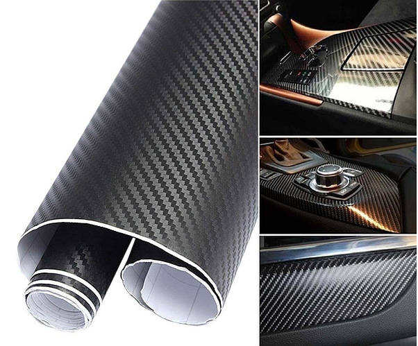 Пленка карбоновая самоклеящаяся для автомобиля 155х30 см - 3D текстура ...