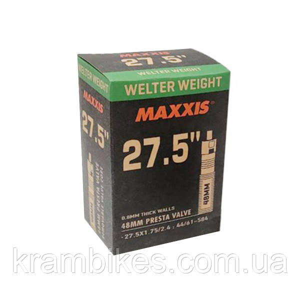 Камера Maxxis Welter Weight 27.5x1.75/2.4" FV L:48мм Presta Valve, фото 1