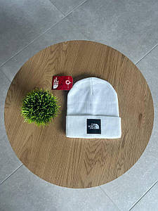 Шапка THE NORTH FACE Білий колір (лого нашивка)