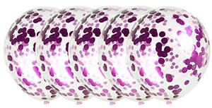 Латексна куля з рожевою конфеті-паковання 10 шт 12 дюймів