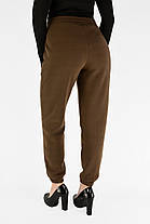 Жіночі зимові байкові штани Штани на флісі під манжет Коричневий цвіт XL-5XL, фото 5