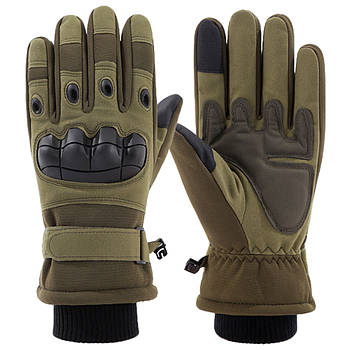 Тактичні рукавички з сенсорним пальцем до -20, Розмір L / Зимові рукавички ЗСУ / Чоловічі рукавички