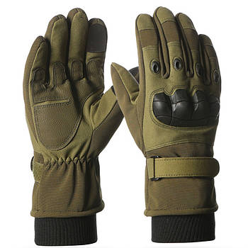 Тактичні рукавички з сенсорним пальцем до -20, Розмір ХL / Зимові рукавички ЗСУ / Чоловічі рукавички