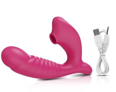 Вакуумний вібратор фаллоімітатор Lotus Вакуумний стимулятор клітора 10 режимів рожевий