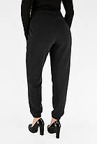 Жіночі зимові штани штанів на флісі під манжет Чорний цвіт XL-5XL, фото 3