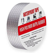 Надміцна герметична бітумна стрічка з алюмінієвим покриттям HIGH POLIMER BUTYL RUBBER WATERPROOF 7233, фото 3