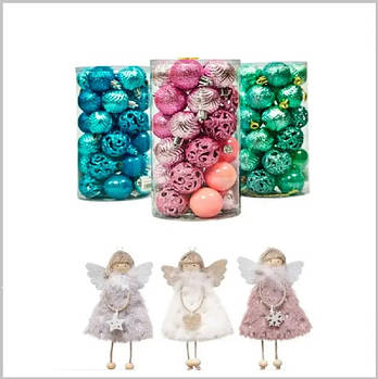 Новорічні іграшки, кульки на ялинку