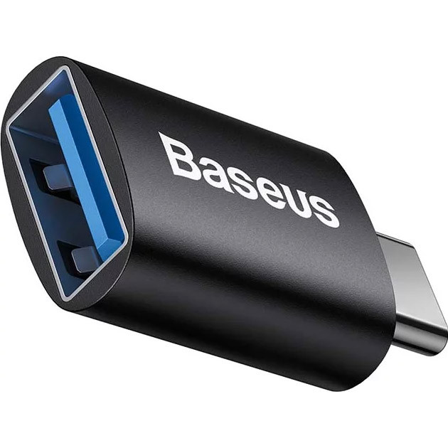 Адаптер Baseus Ingenuity Series Mini OTG Adaptor USB 3.1 to Type-C, Black (ZJJQ000001)