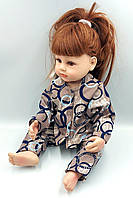 Одежда для куклы реборн 55 см - Пижама "Модная" из натурального трикотажа