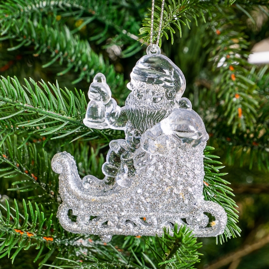 Прикраса на ялинку 8 см 009NR/silver