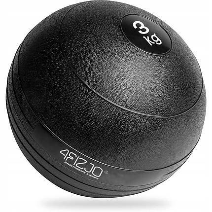 Слембол (медичний м'яч) для кросфіту 4FIZJO Slam Ball 3 кг Black (P-5907739315410), фото 1