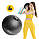 Слембол (медичний м'яч) для кросфіту 4FIZJO Slam Ball 5 кг Black (P-5907739315427), фото 11