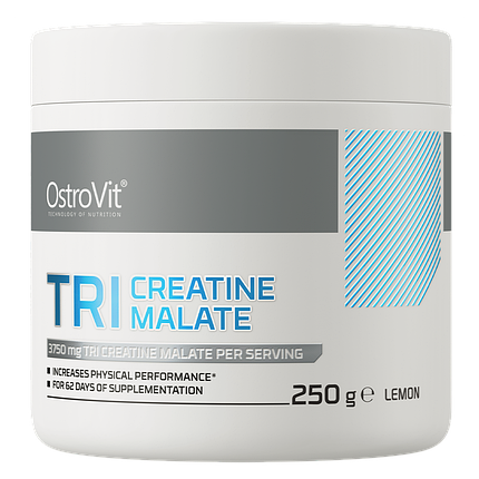 Три - креатин малат Ostrovit Tri-Creatine Malate 250 g Lemon, фото 1