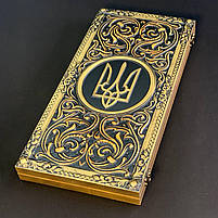 Нарди дерев'яні ручної роботи Тризуб 46×23см подарункові, фото 4