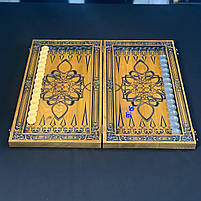 Нарди дерев'яні ручної роботи Тризуб 46×23см подарункові, фото 5