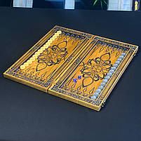 Нарди дерев'яні ручної роботи Тризуб 46×23см подарункові, фото 6