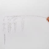 Декоративна гілка "Срібні бурульки", 57 см, фото 2