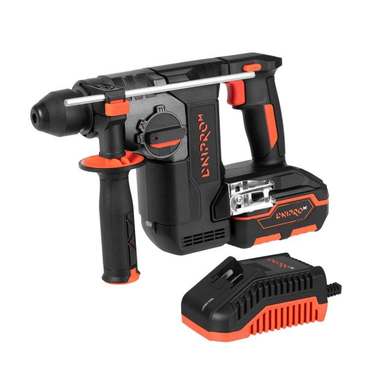 Акумуляторний перфоратор Dnipro-M DHR-202BC ULTRA + Акумуляторна батарея BP-240 + Зарядний пристрій FC-230, фото 1