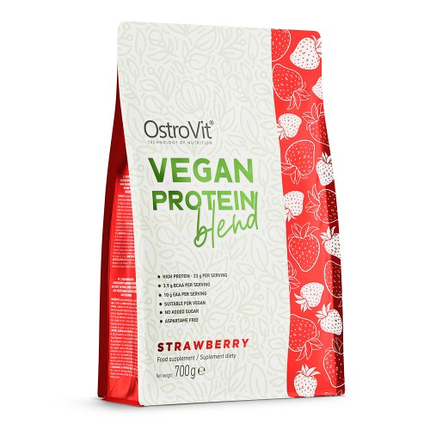 Протеїн OstroVit VEGE Protein Blend 700 g Strawberry, фото 1