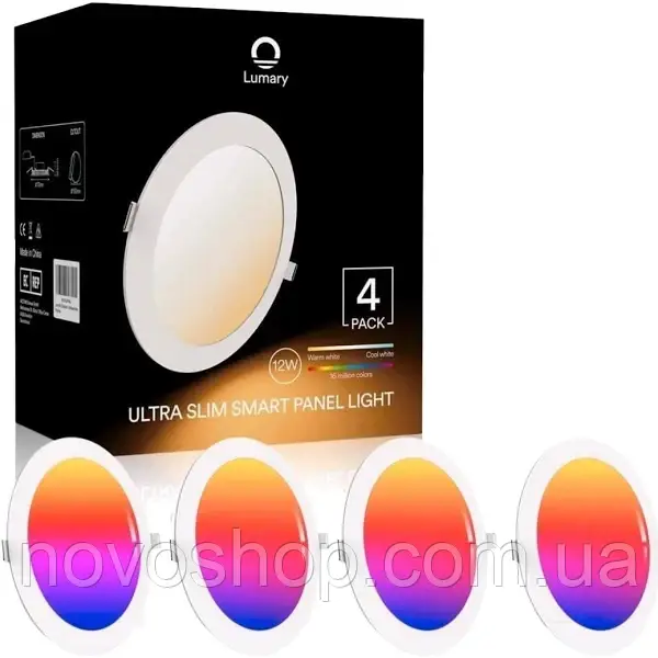 Світильник світлодіодний Lumary Ultra Slim Smart Panel Light RGB 4шт.