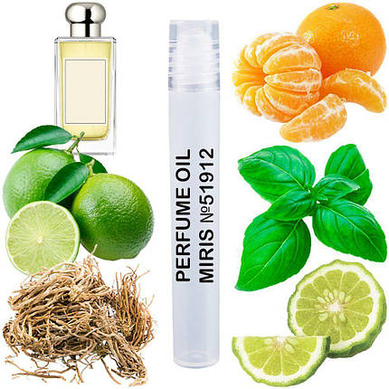 Парфумерна олія MIRIS No51912 (аромат схожий на Lime Basil & Mandarin) Унісекс 10 ml, фото 1