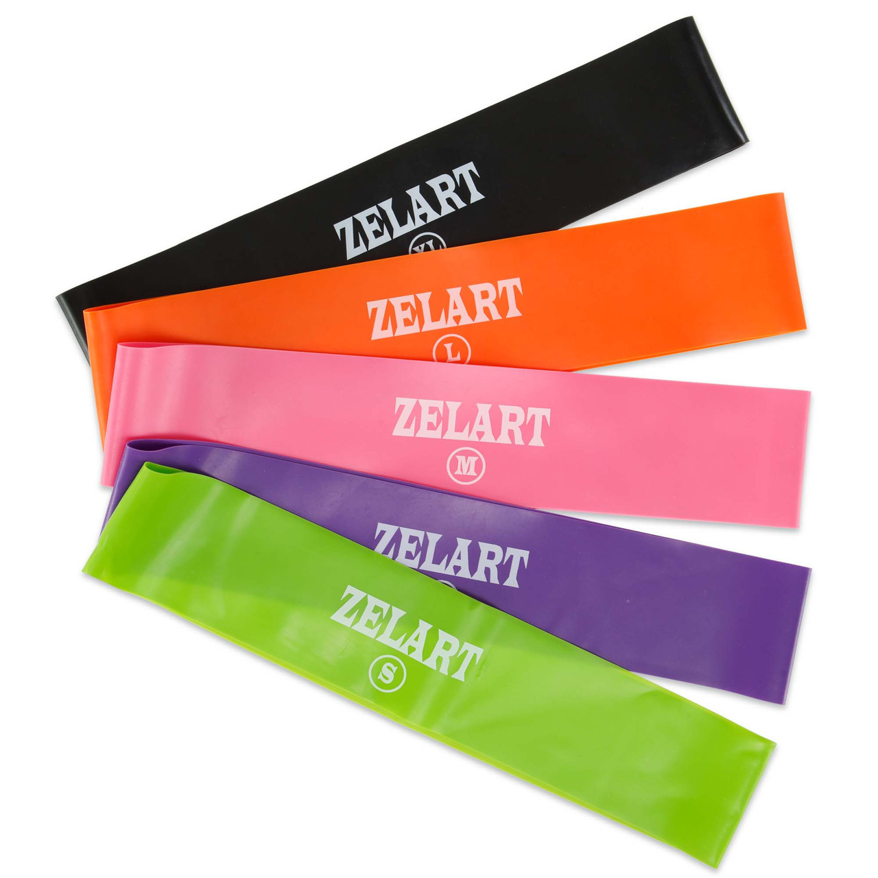 Набір універсальних латексних петель Zelart Loop Bands FI-6886 для 5 різних рівнів навантажень від XXS до XL (3 кольори).