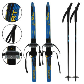 Лижі бігові Zelart дитячі 90 см 3-5 років у комплекті з палицями, фото 1