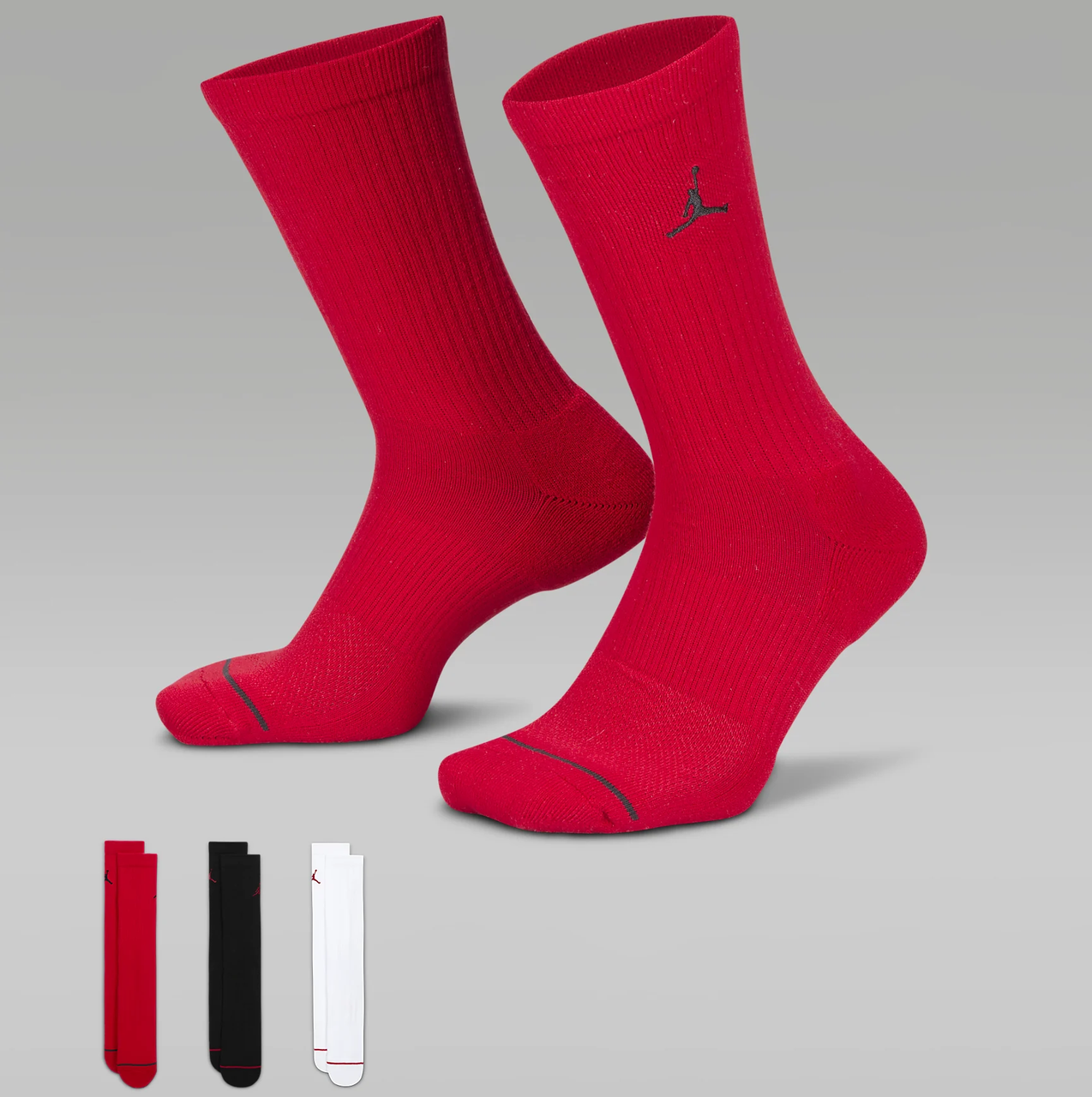 Шкарпетки баскетбольні Jordan Everyday Crew Socks для спорту та на кожен день 3 пари (DX9632-918)