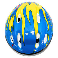 Спортивний захисний шолом SP-Sport SXQSH-6 з механізмом регулювання і застібкою фастекс (S-M) 7-8 років.Синій