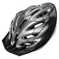 Велошолом крос-кантрі SP-Sport S-L (52-61 см) для захисту голови S, Сріблясто-чорний