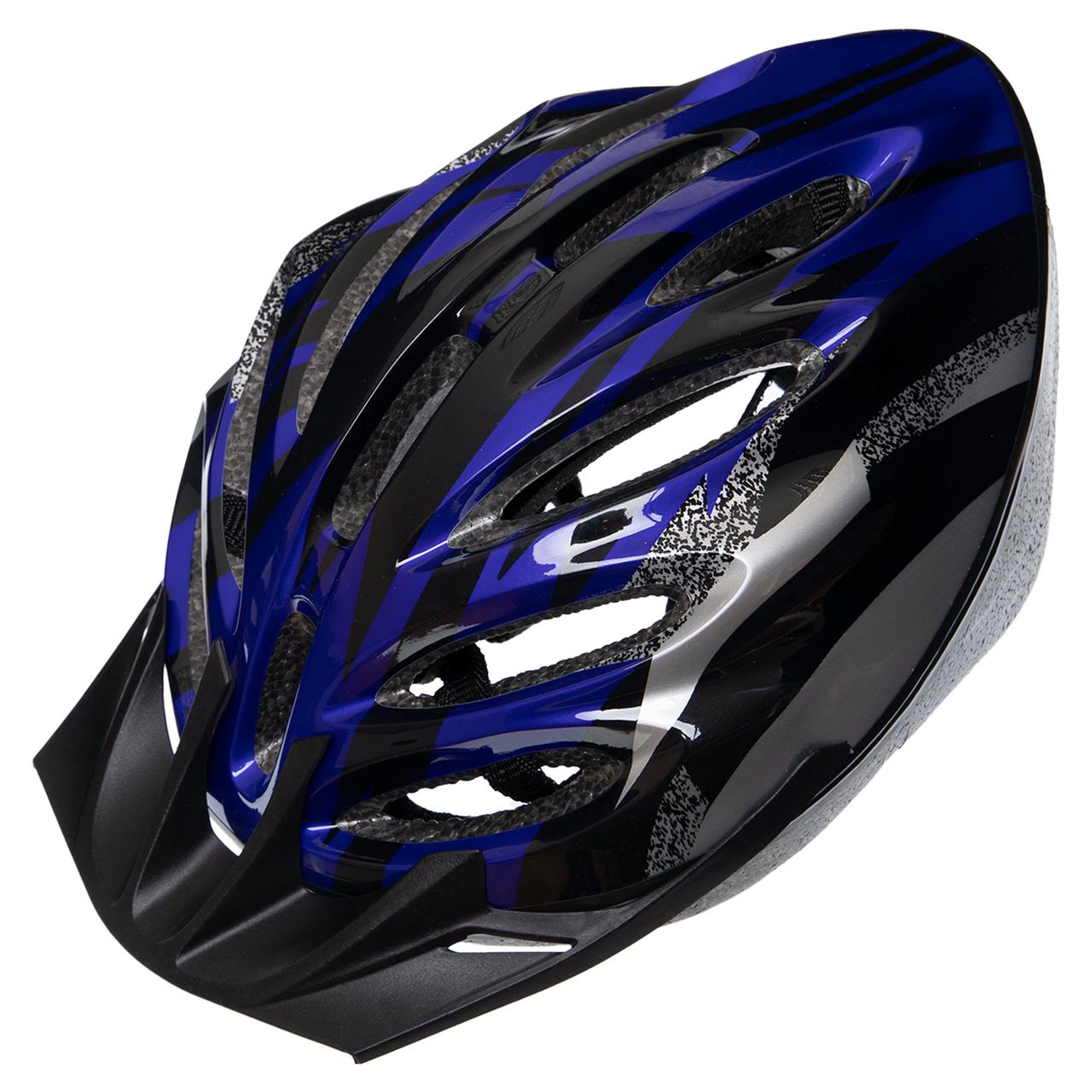 Велошолом крос-кантрі SP-Sport S-L (52-61 см) для захисту голови M, Синьо-чорний