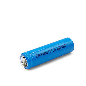 Акумулятор LiFePo4 14500 (AA) Bossman 600mAh (3.2v) з контактами для пайки