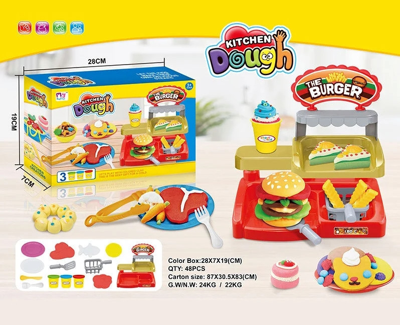 Набір для ліплення з прилавком 3 кольори пластиліну для дітей від 3 років