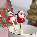 Подарунковий набір столового приладдя. Набір золотих ложок і вилок — подарунок на Новий рік і Різдво, 6 шт., фото 5