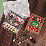 Подарунковий набір столового приладдя. Набір золотих ложок і вилок — подарунок на Новий рік і Різдво, 6 шт., фото 4