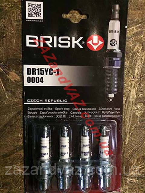 Свечи зажигания BRISK DR15YС-1 Ланос 1.6 16 кл - фото 1 - id-p445347536