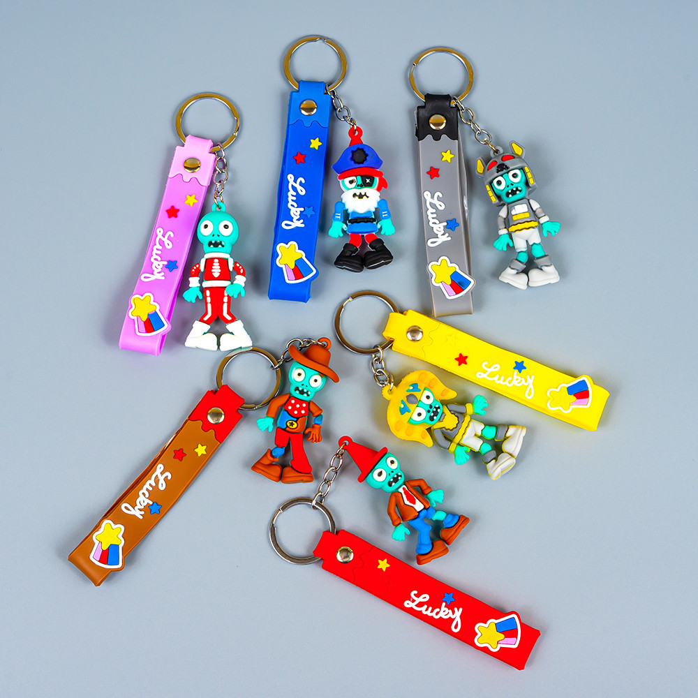 Гумові брелоки Зомбі для ключів, 12 шт упаковка