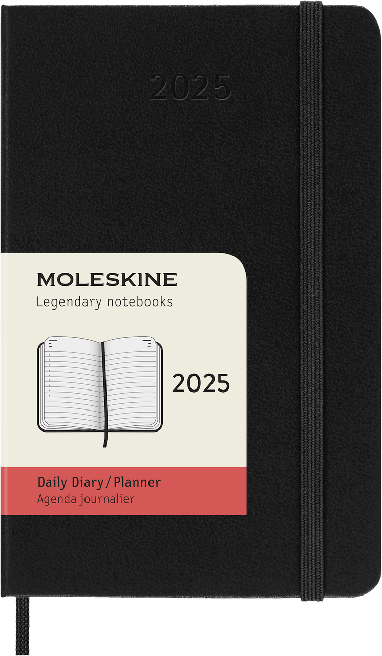 Щоденник Moleskine 2025 кишеньковий 9х14 см чорний (8056999270193)