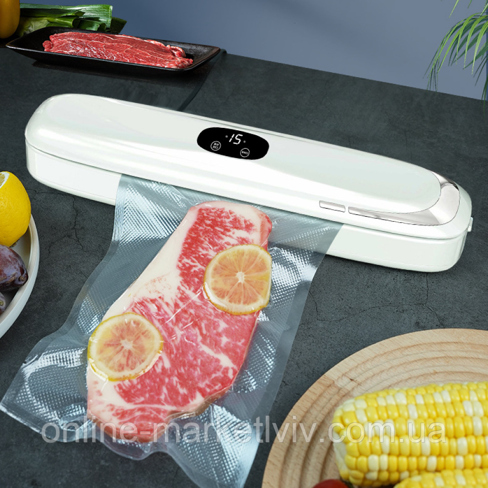 Вакуумний пакувальник харчових продуктів з дисплеєм від мережі, Vacuum Sealer / Побутовий вакууматор для їжі