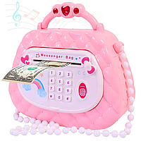 Дитяча сейф-копилка Косметичка WF-3013 з кодовим замком/ Електронна скарбничка з відбитком пальця