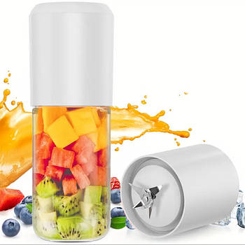 Портативний соковитискач-блендер на 400мл, з USB, Portable Juicer, Білий / Пляшка-блендер на акумуляторі